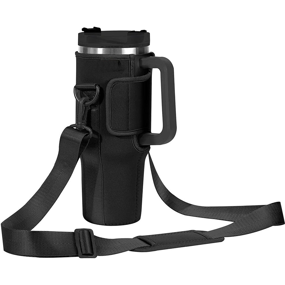 Travel Mug Holder with Shoulder Strap