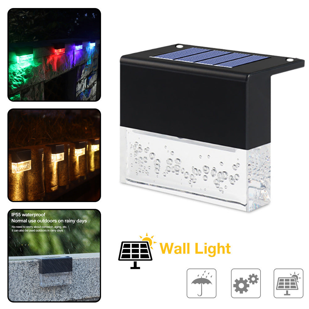 🌈 Waterproof RGB LED Solar Step &amp - Fence Light – Dual Mode Crystal Glow