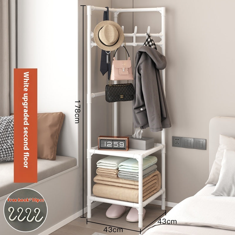 🧥 Corner Coat Rack – Multi-Layer Stainless Steel Rack with Bonus Hooks