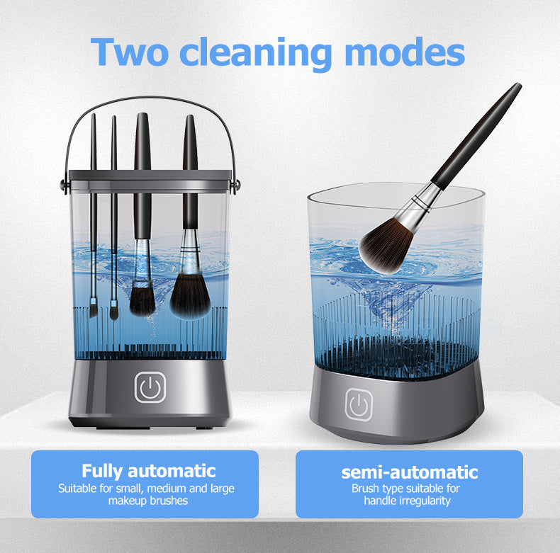 🧼 Mini Electric Makeup Brush Cleaner – Automatic Cleaning & Drying for Bathroom Countertops