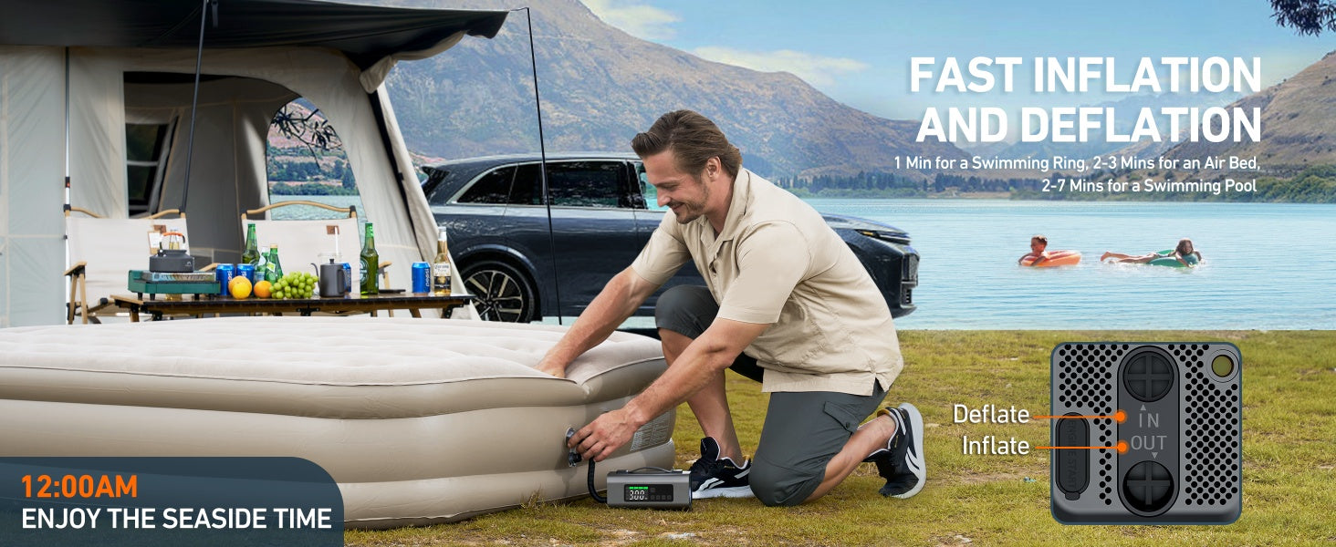 🚗 MF159 3-in-1 Jump Starter with Air Compressor & Air Pump