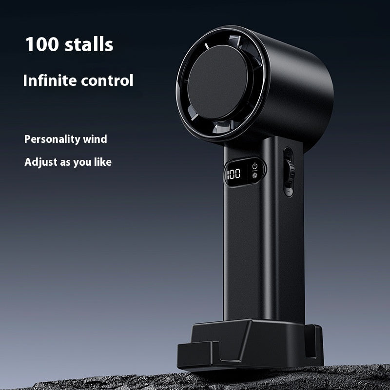 🌬️ Sleek Handheld Portable Fan – USB Rechargeable, Quiet Brushless Motor, Long-Lasting Battery, Ice Version