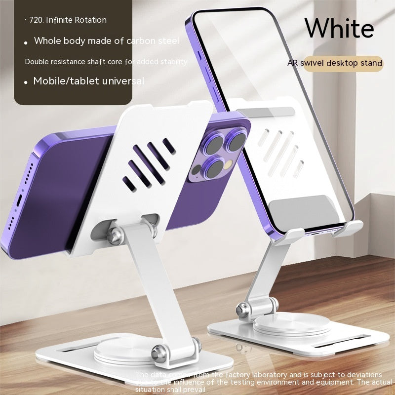 📱 360° Rotating Metal Phone Stand – Adjustable Desktop Holder