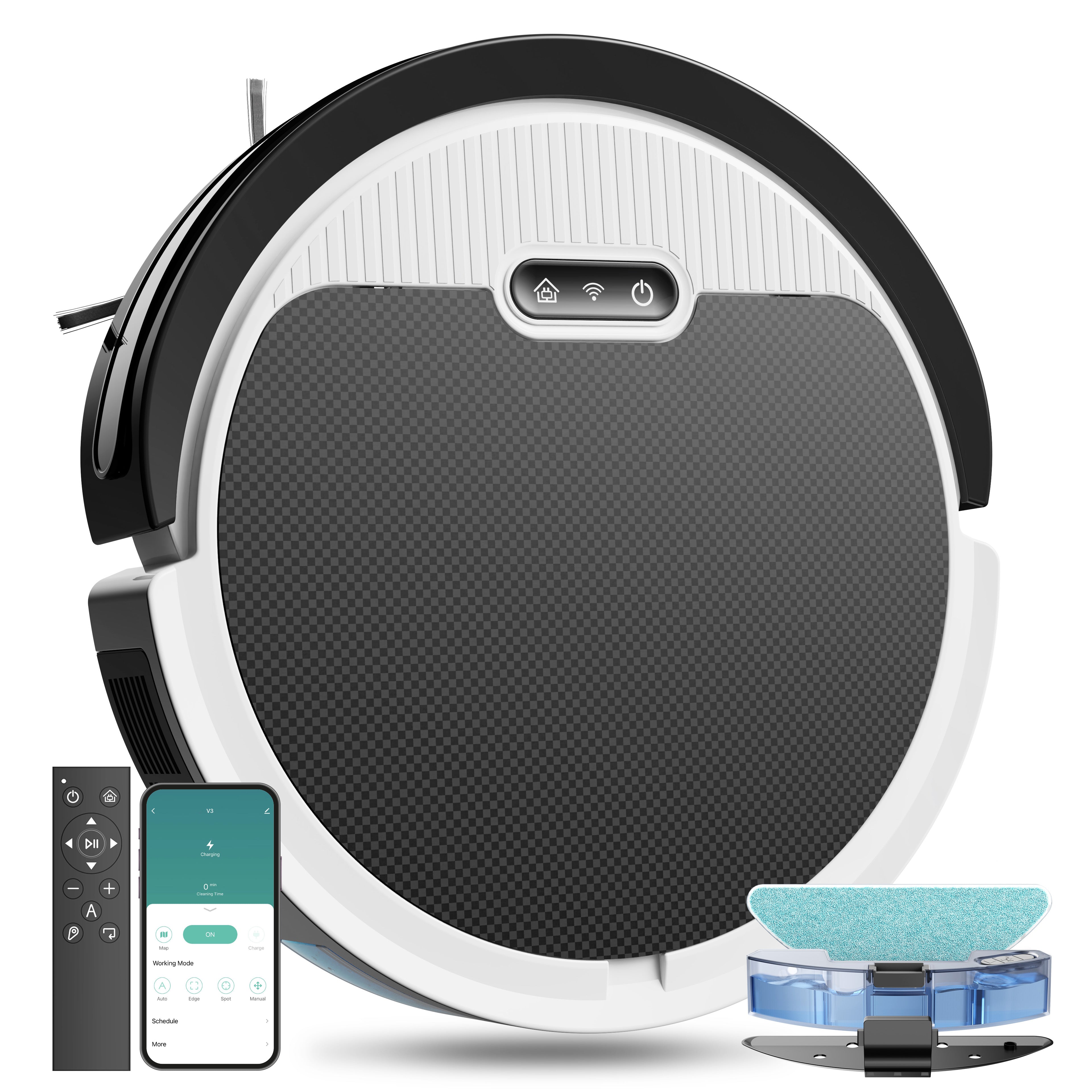 V3 3-in-1 Robot Vacuum and Mop - Nav, App, Voice Control