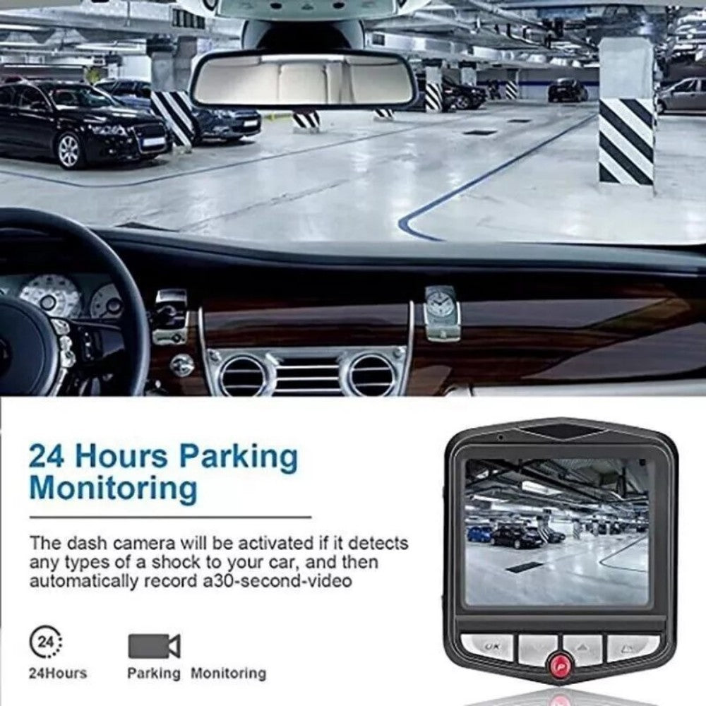 Full HD 1080P Dash Cam – 170° Wide Angle, Night Vision, G-Sensor, and Loop Recording