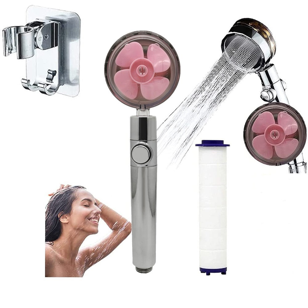 🚿  Propeller Driven Shower Head - High Pressure Handheld Shower Nozzle