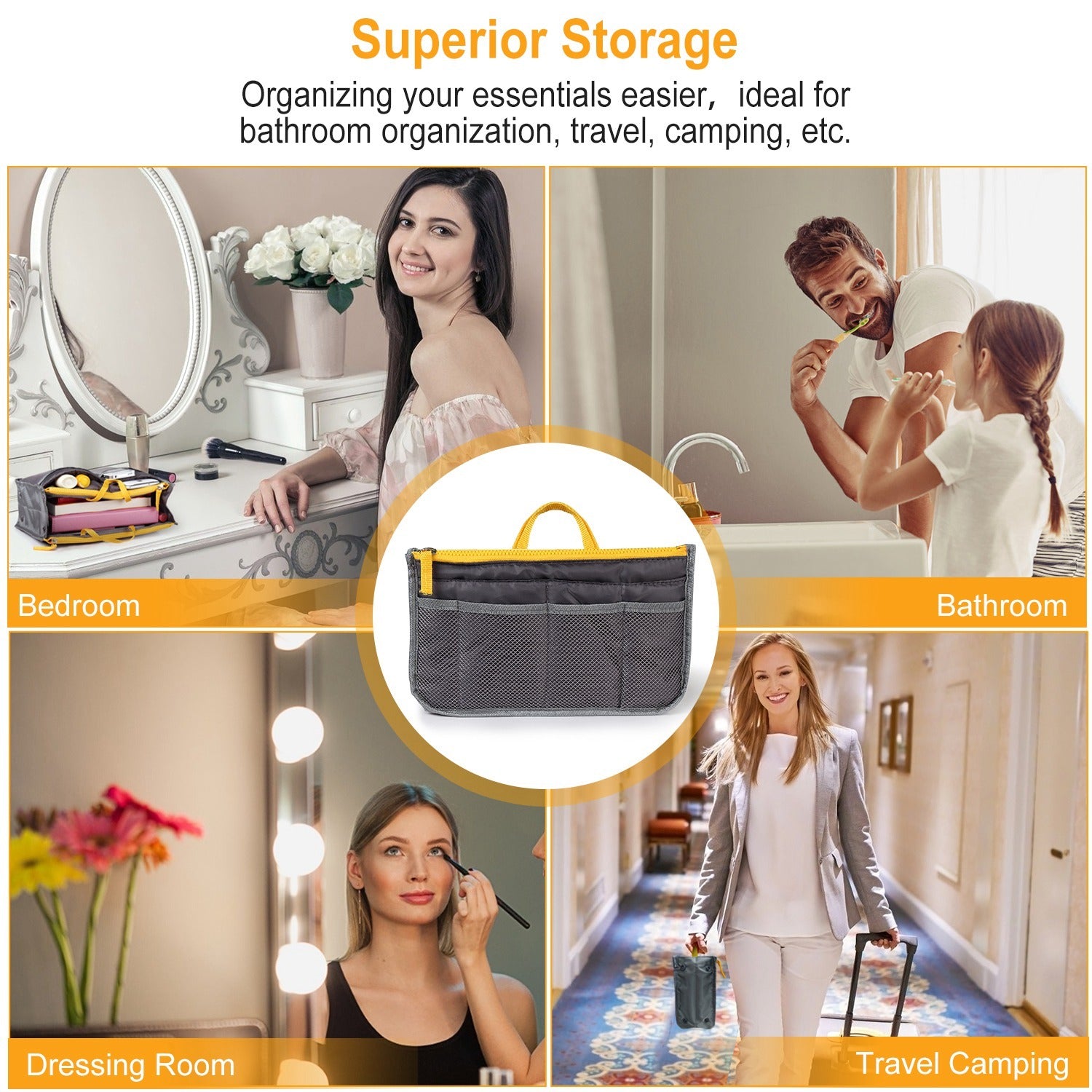 👜 13-Pocket Handbag Organizer Insert