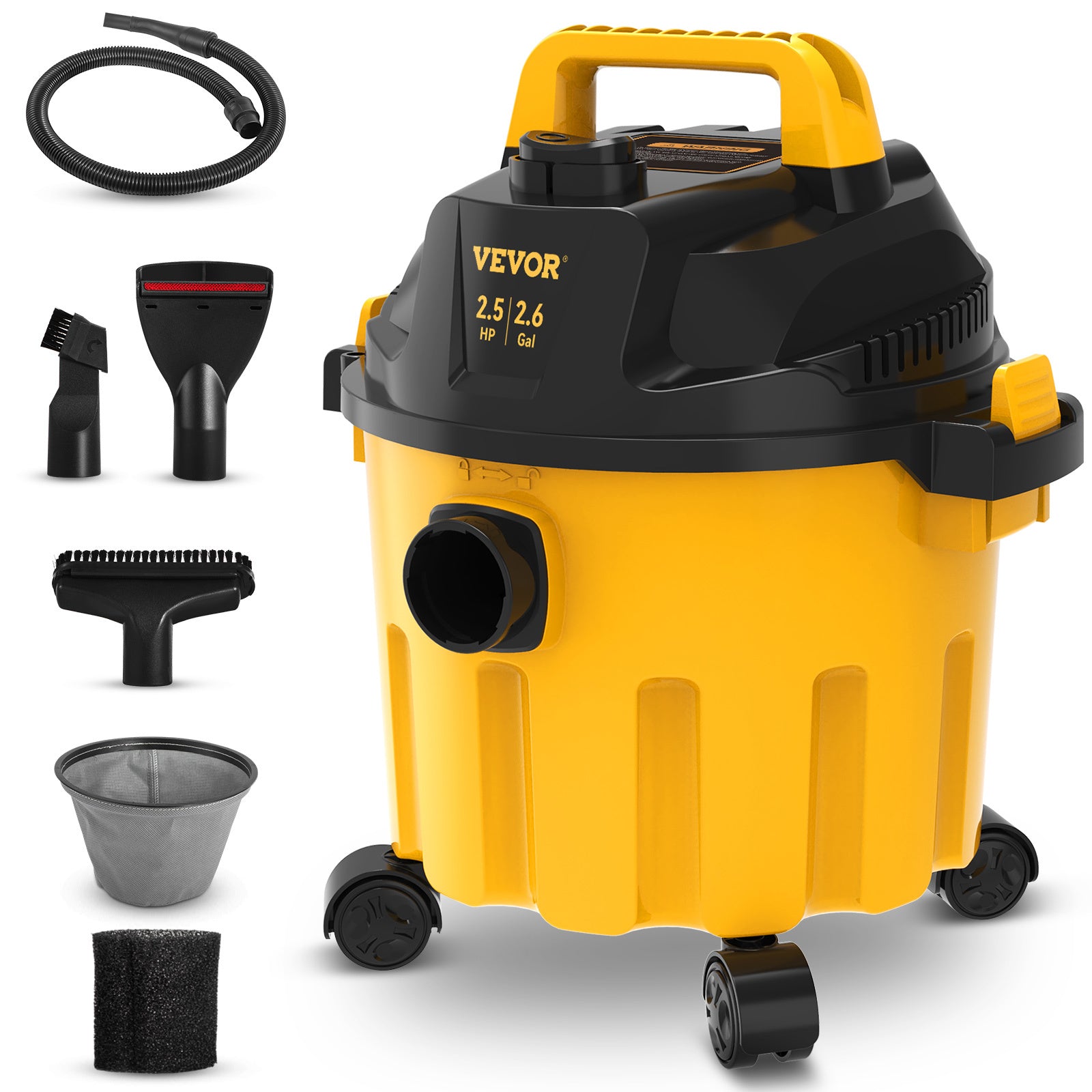 🧹 VEVOR 3-in-1 Wet Dry Vacuum – 2.6 Gallon, 2.5 Peak HP