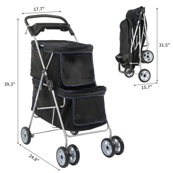 4-wheeled Double-decker Style, Pet Strollers