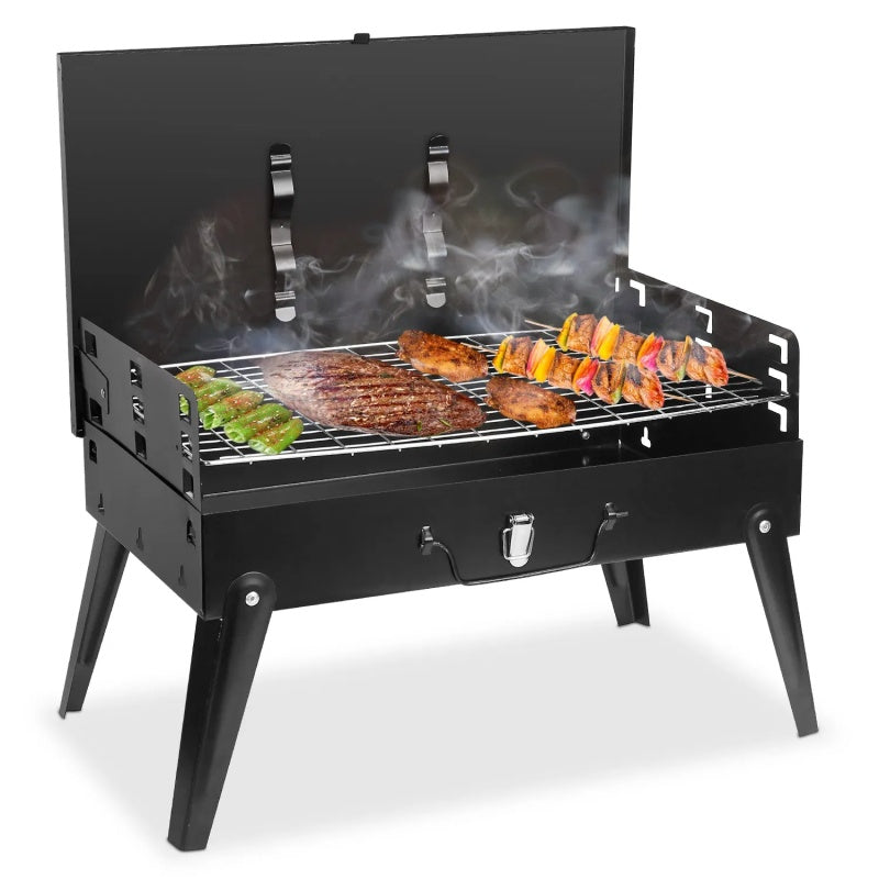 🔥 Portable BBQ Grill with 3 Adjustable Heights – Compact & Outdoor Ready