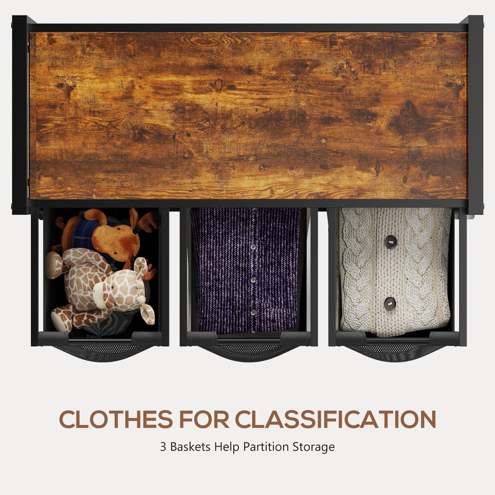 🧺 Multi-Basket Laundry Hamper with Top Shelf & Wheels – 2 or 3 Compartments