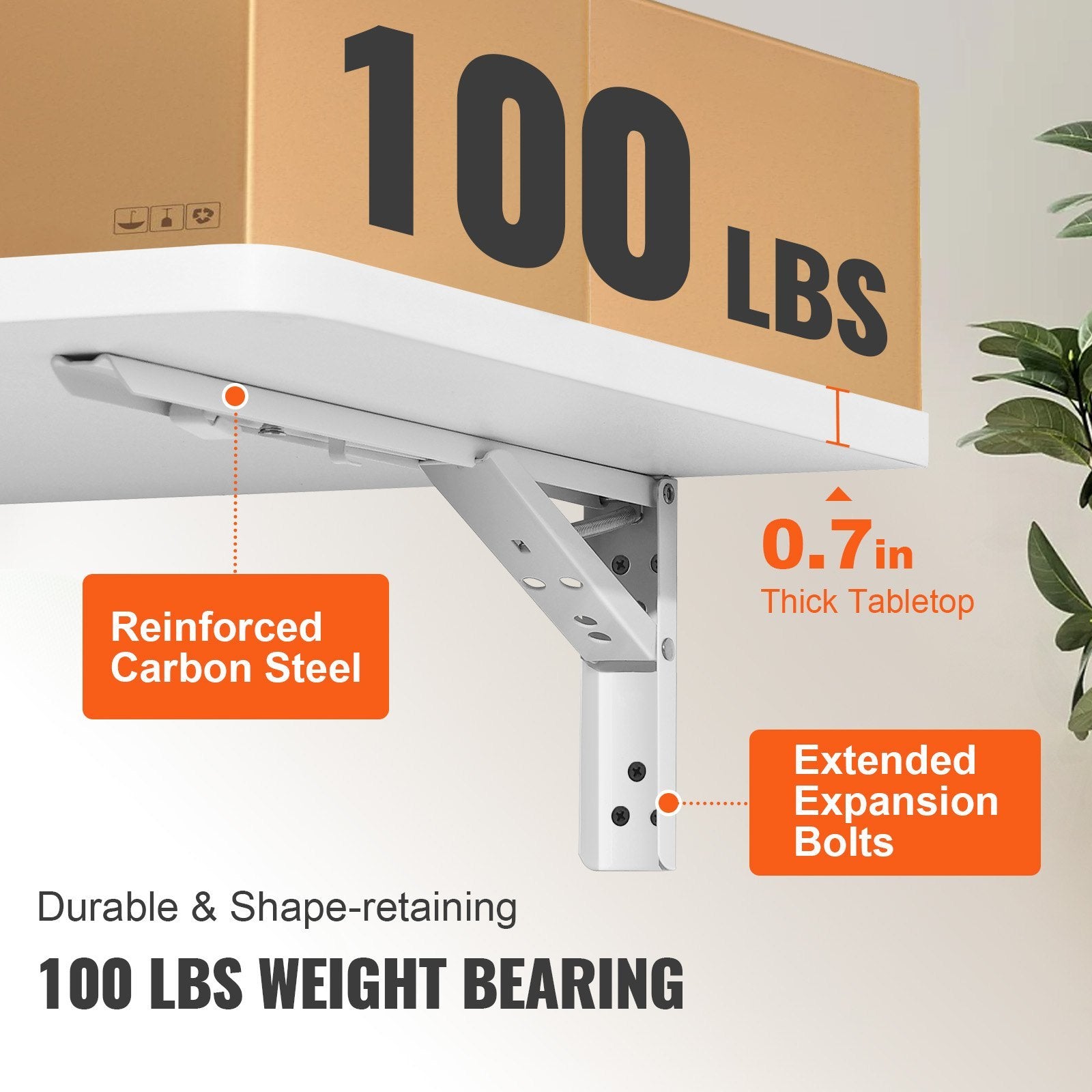 🪵 VEVOR Wall-Mounted Folding Table – Space-Saving Drop Leaf Desk