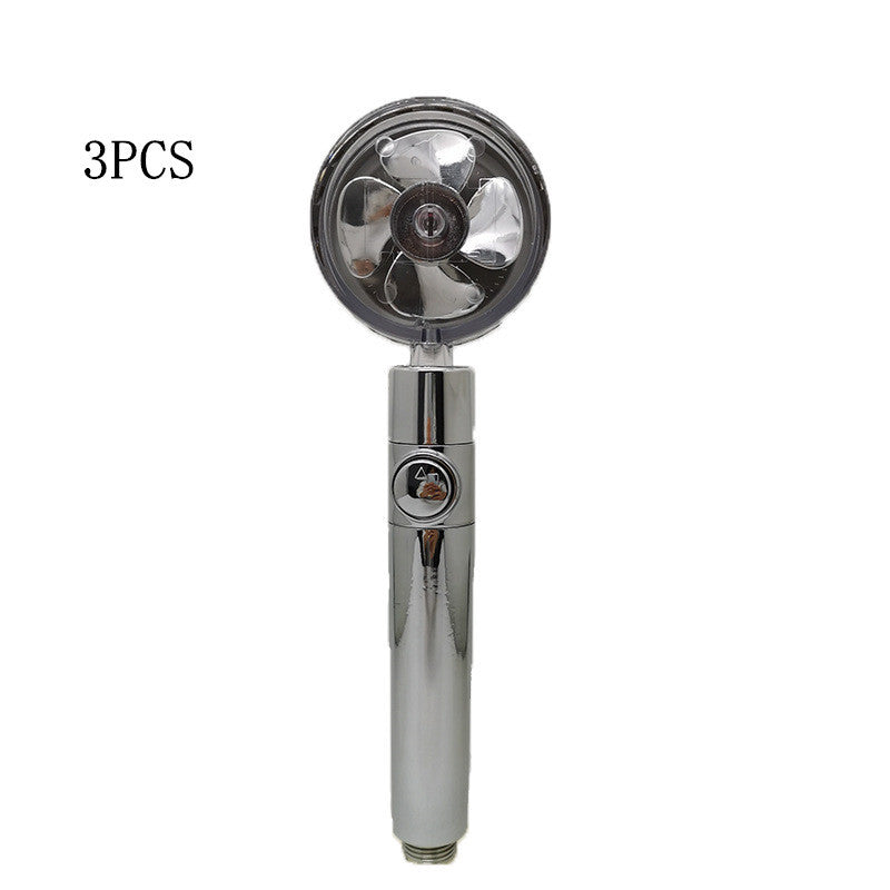 🚿  Propeller Driven Shower Head - High Pressure Handheld Shower Nozzle