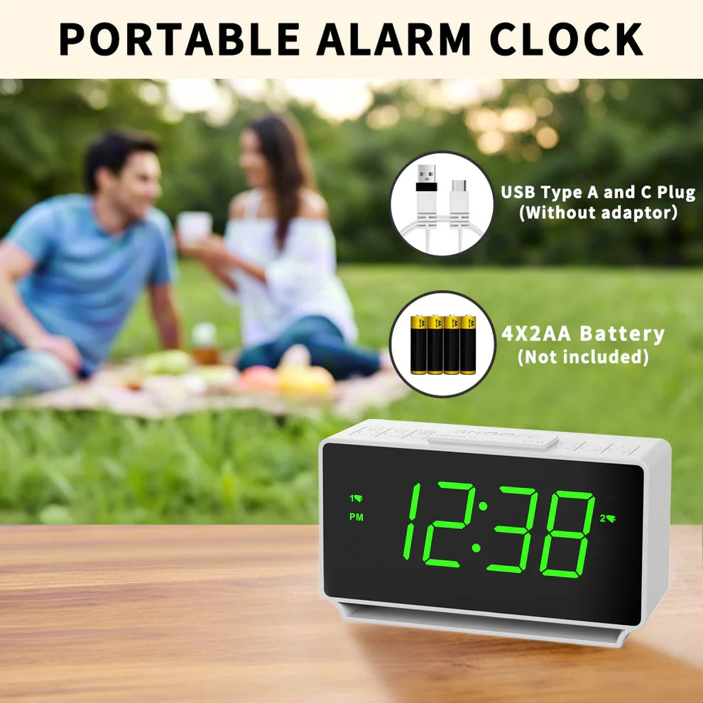 ⏰ ITOMA 222 Digital Alarm Clock – Dual Alarms, Temperature Display & More