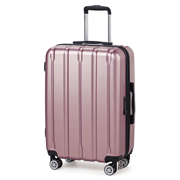 🧳 Three-in-One Vertical Striped Suitcase Set