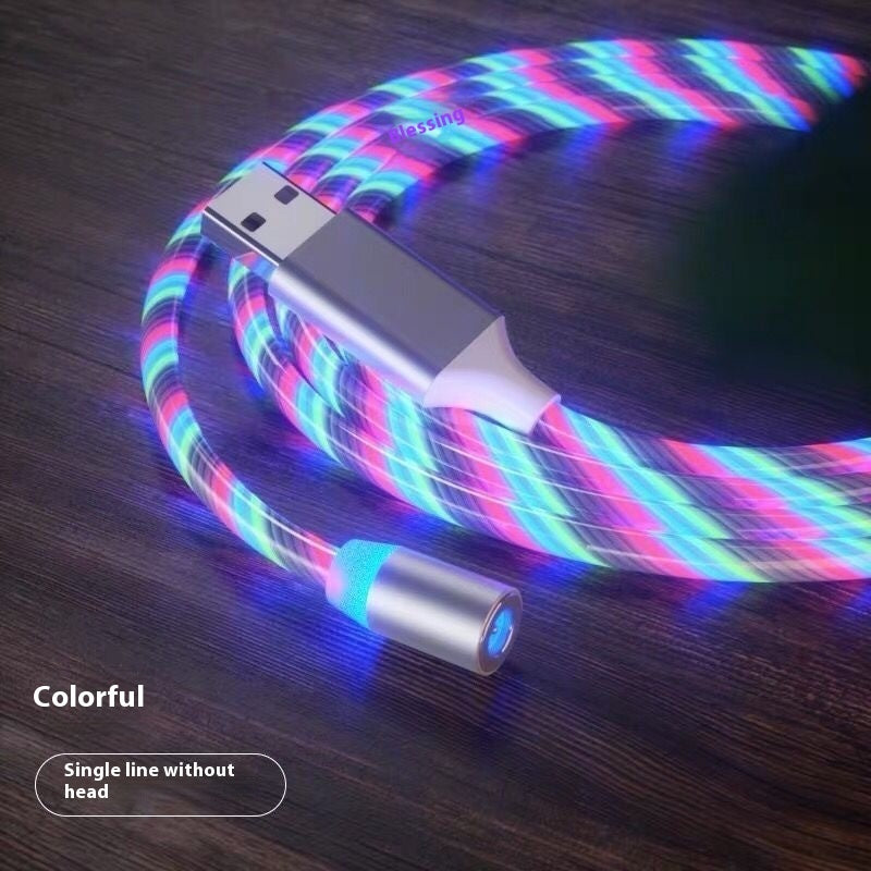⚡ LED Magnetic Fast Charging Cable for Smartphones – Micro USB / Type-C