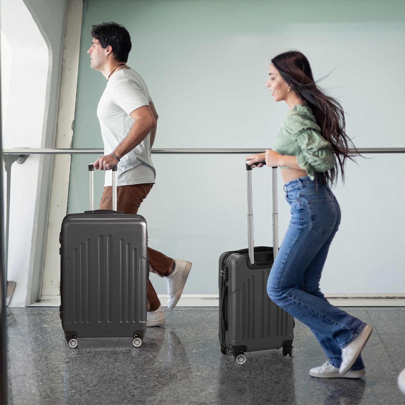 Three-In-One ABS+PC Hard Shell Luggage Set – 20", 24", 28"