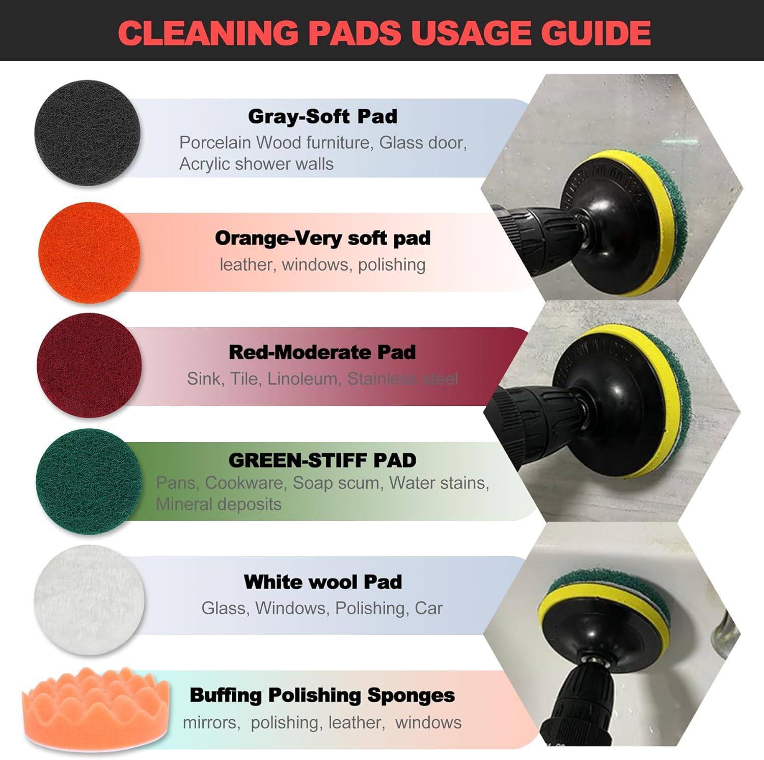 🧼 45-Piece Drill Brush Cleaning Set – All-in-One Scrubbing Kit