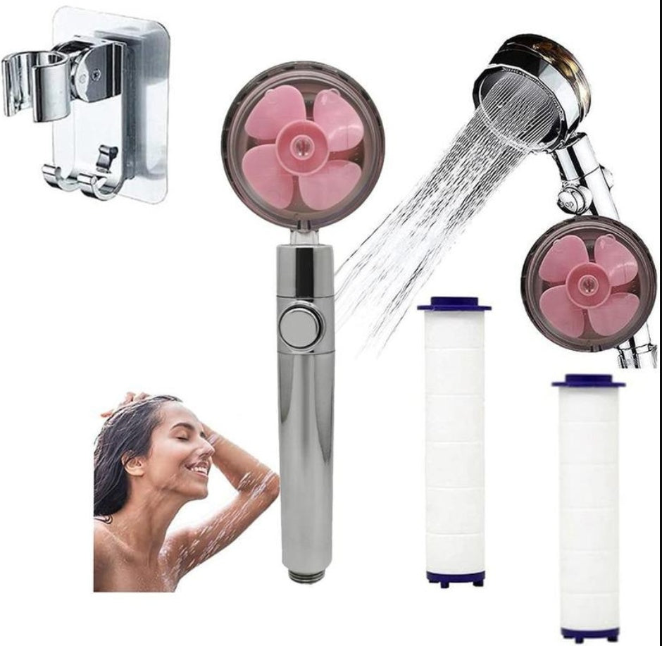 🚿  Propeller Driven Shower Head - High Pressure Handheld Shower Nozzle