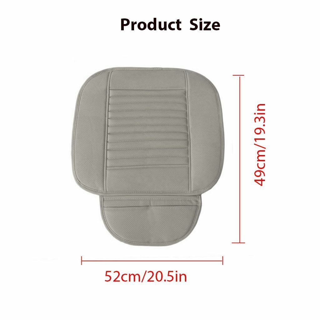 Universal PU Leather Car Seat Cover – Breathable Auto Seat Cushion Pad (Single Front Row)