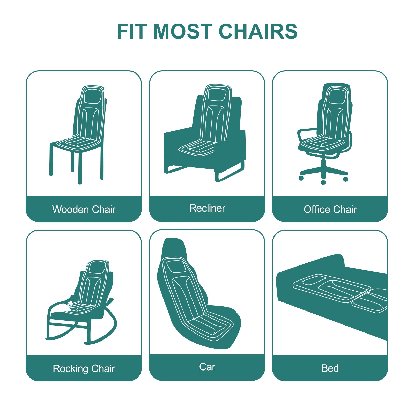 9-Mode Heated Massage Chair Pad