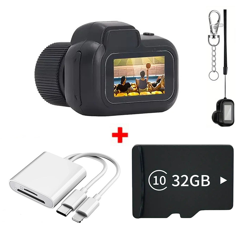 🔑 Key Chain Mini Camera – 1080P Micro Video Camcorder with 32GB