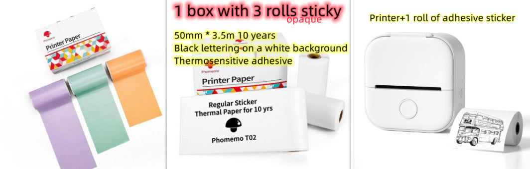 Phomemo T02 Mini Pocket Printer – Inkless Bluetooth Thermal Printer