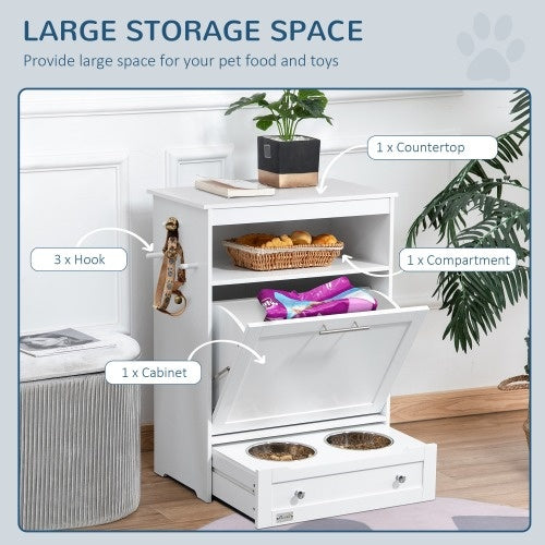 🐾 PawHut Pet Feeder Station & Storage Cabinet