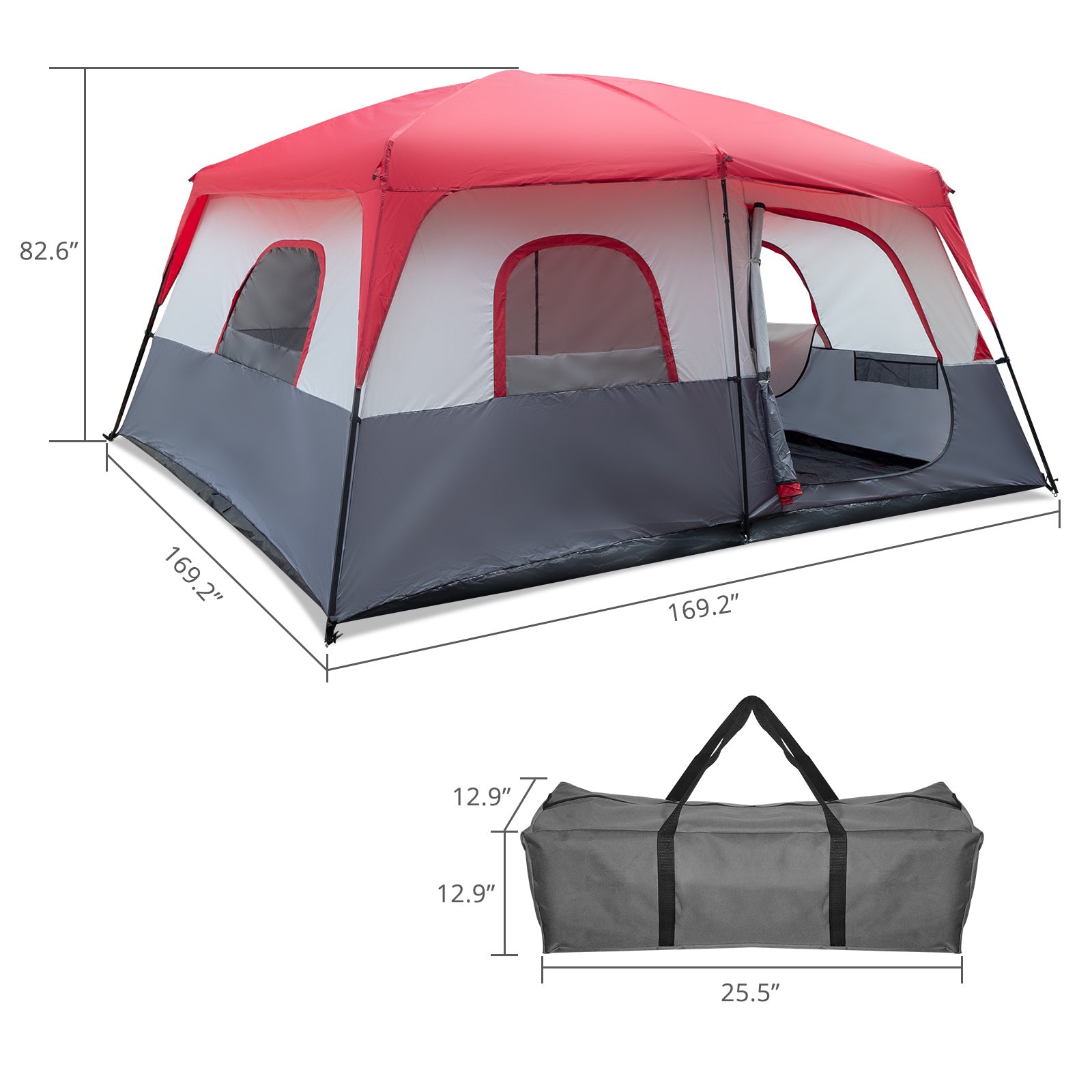 🏕️ 14-Person Family Cabin Tent – Spacious, Durable & Easy to Set Up