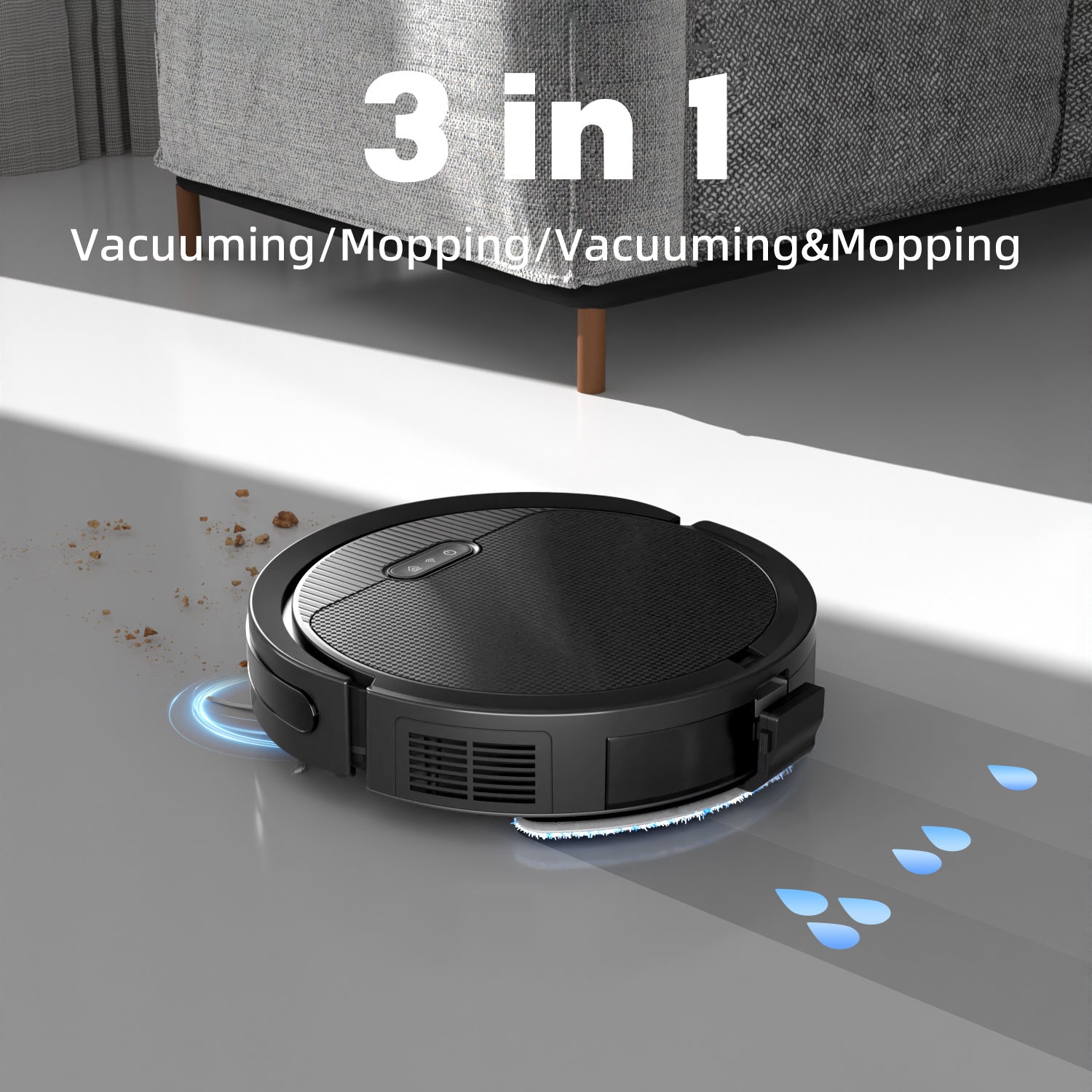 V3 3-in-1 Robot Vacuum and Mop - Nav, App, Voice Control
