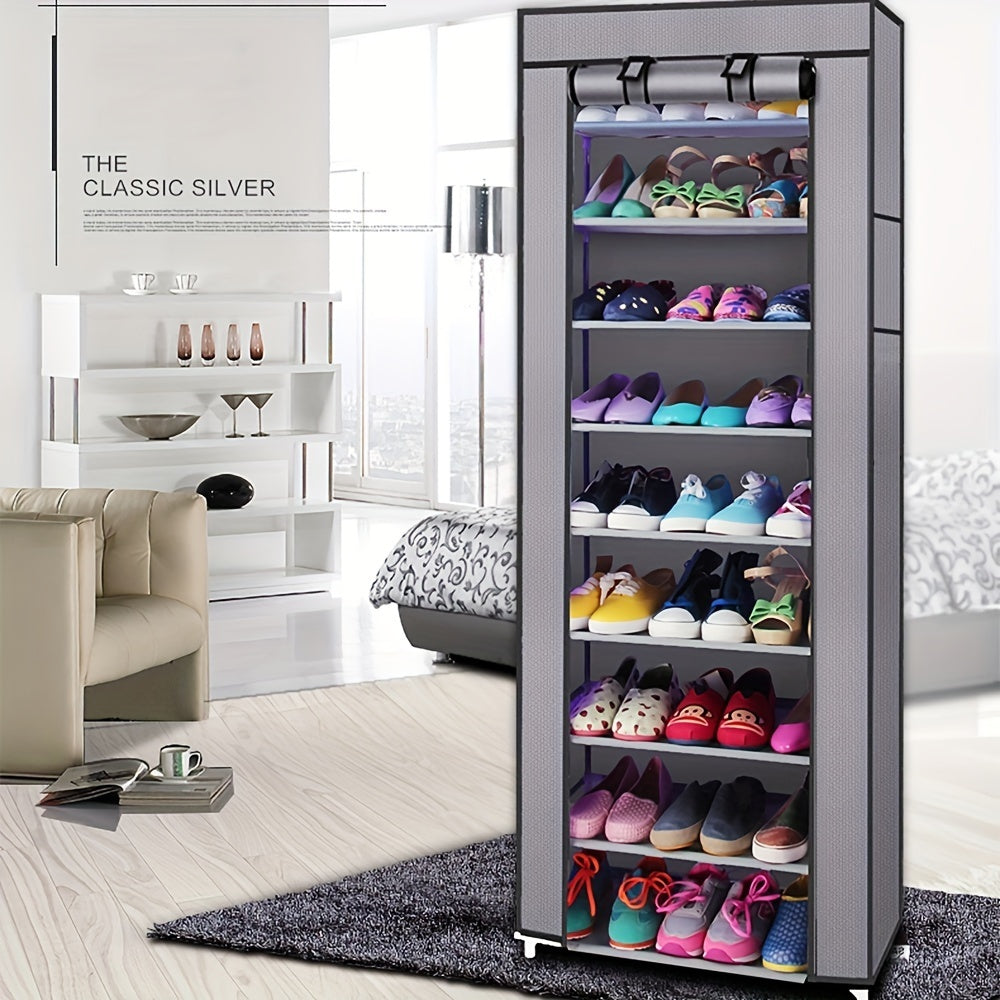 🥿 10-Layer Shoe Cabinet with Dust Cover