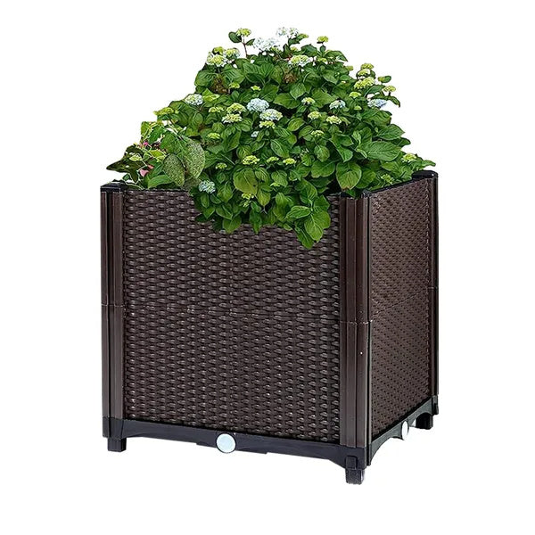 Garden & Patio Balcony Elevated Planter Box - For Flowers, Vegetables & Herbs