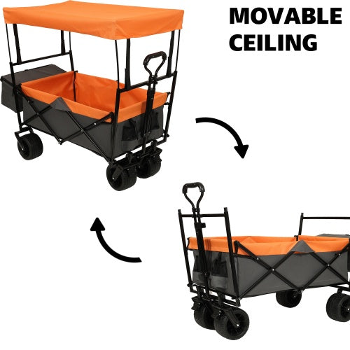 Heavy-Duty Foldable Stroller Cart with 7" All-Terrain Wheels | Large Capacity