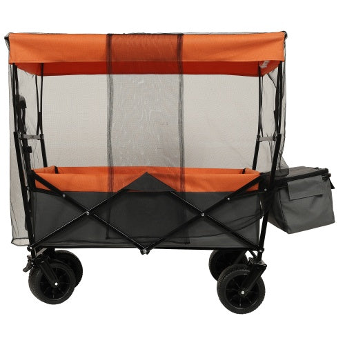 Heavy-Duty Foldable Stroller Cart with 7" All-Terrain Wheels | Large Capacity
