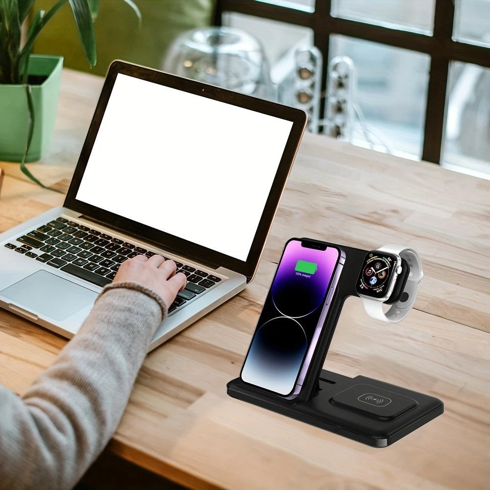 ⚡ 15W Fast Charging 3-in-1 Wireless Charger