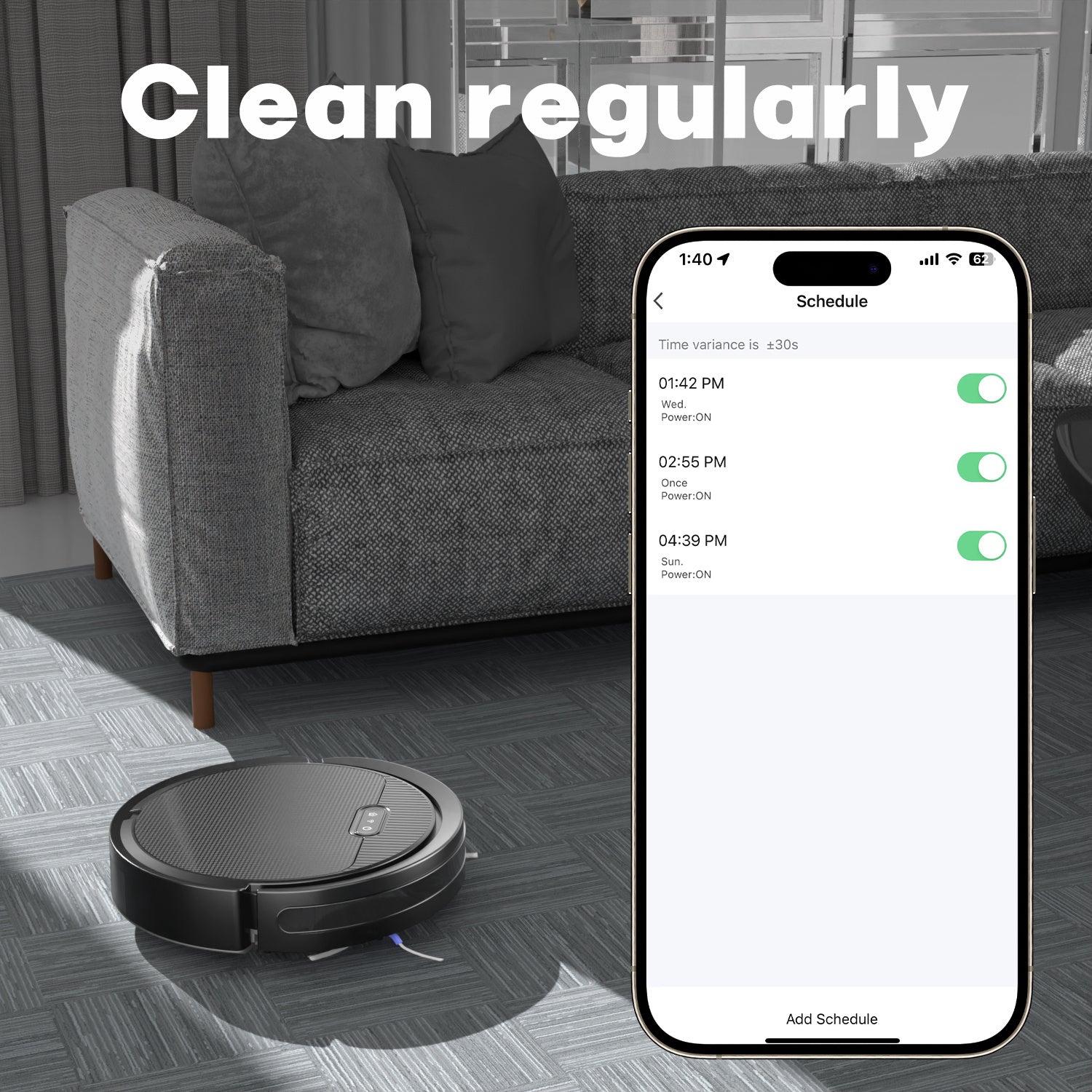 V3 3-in-1 Robot Vacuum and Mop - Nav, App, Voice Control