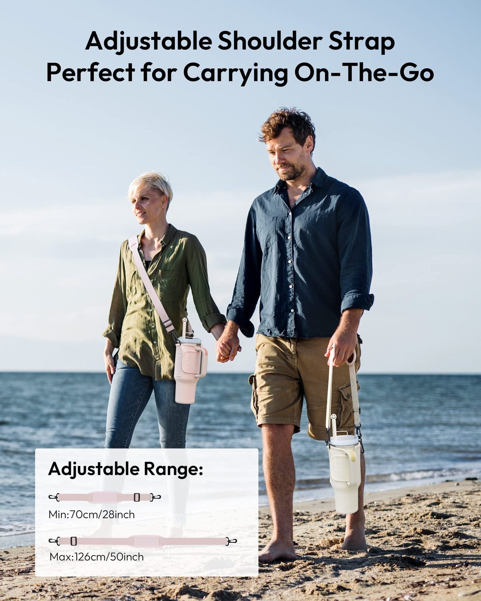 Travel Mug Holder with Shoulder Strap