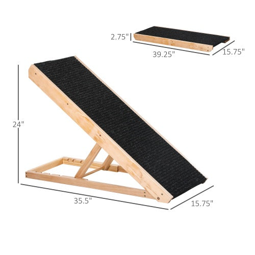 🐾 Adjustable Foldable Elevated Pet Ramp