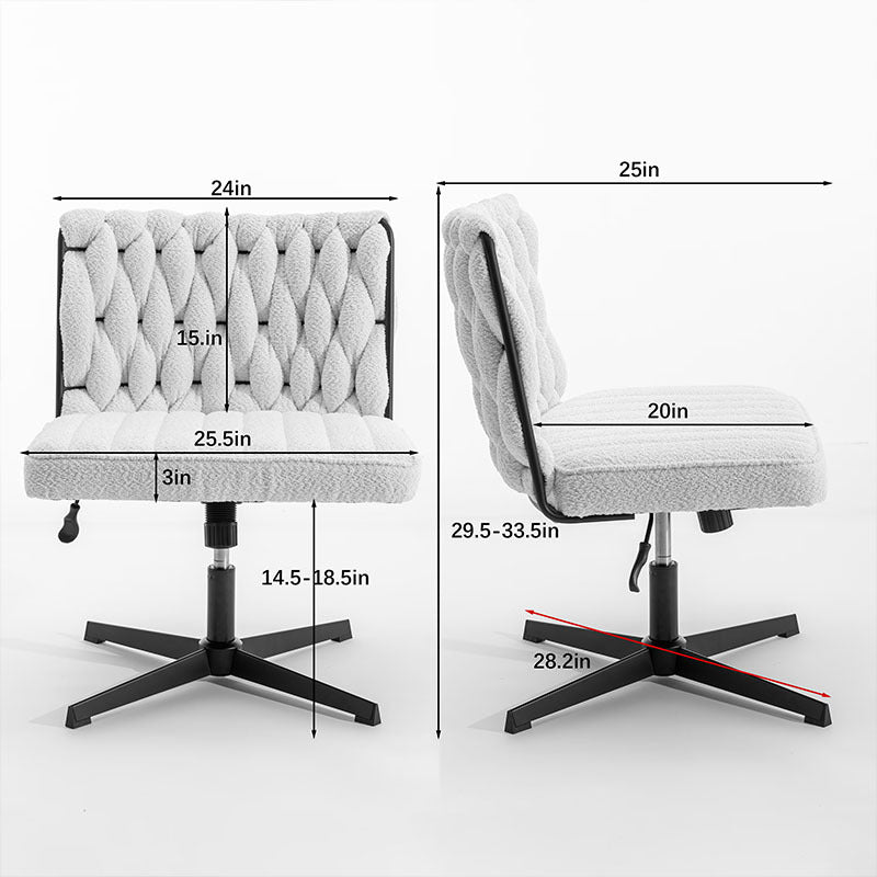 🪑 Minimalist Armless Office Desk Chair - Small Bedrooms and Dorms