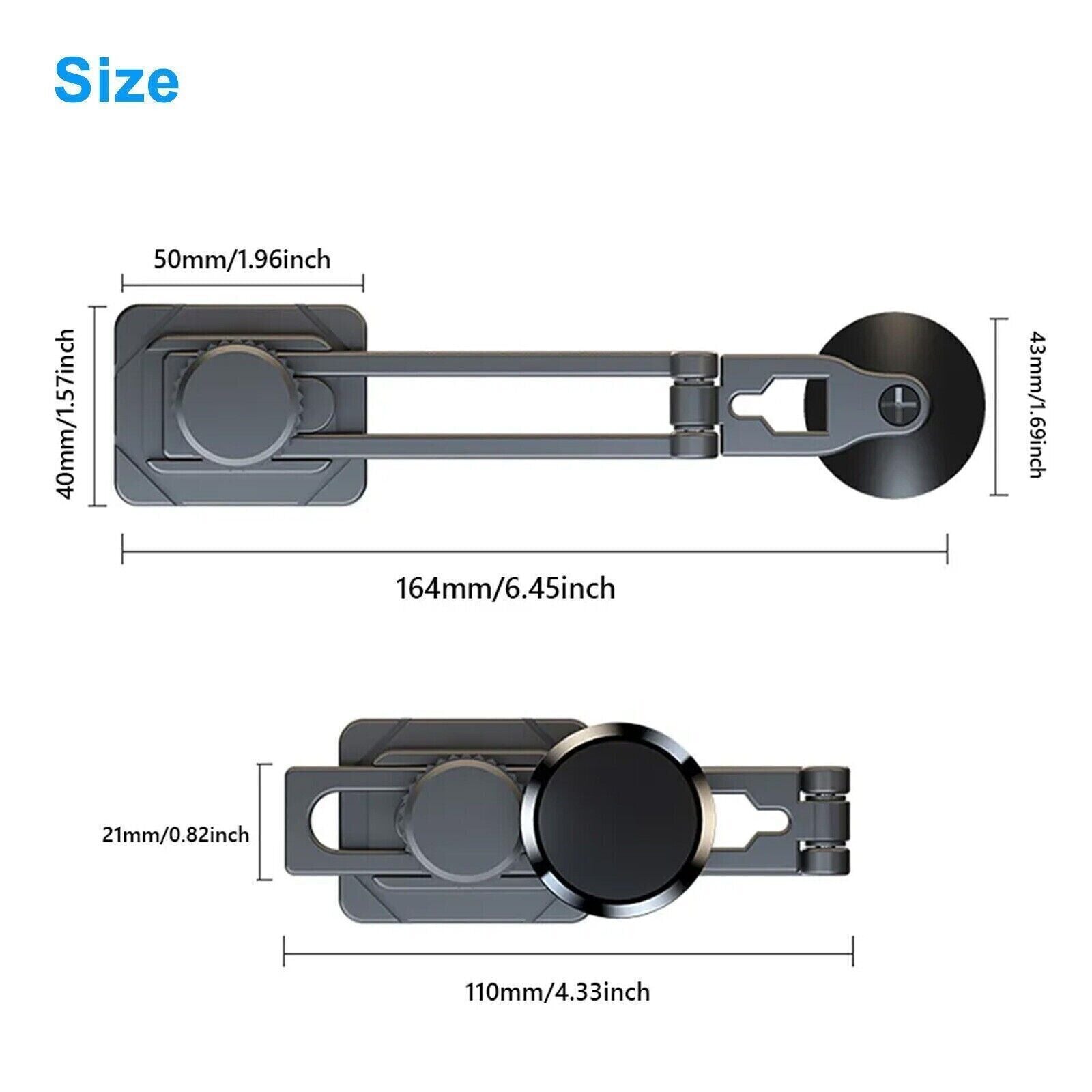 📱 Universal 360° Magnetic Car Phone Holder – Fully Adjustable Mount