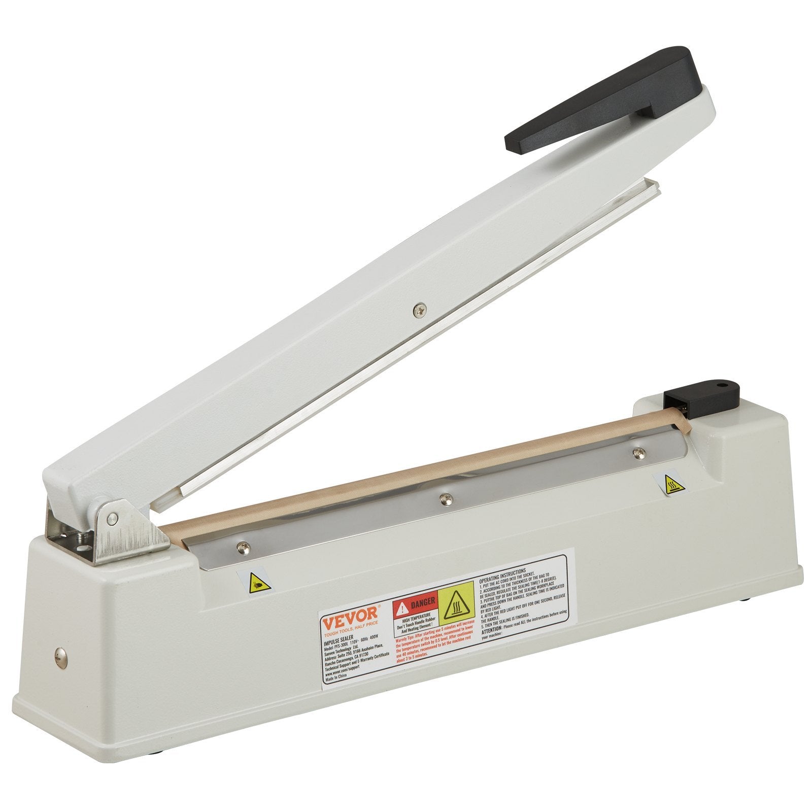 VEVOR 12-Inch Impulse Heat Sealer | Manual Bag Sealing Machine