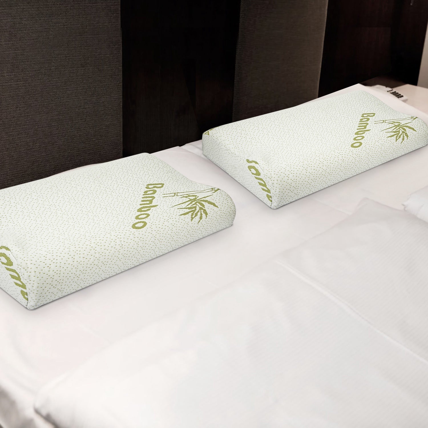 🌿 Bamboo Fiber Memory Foam Pillow – Ergonomic Support