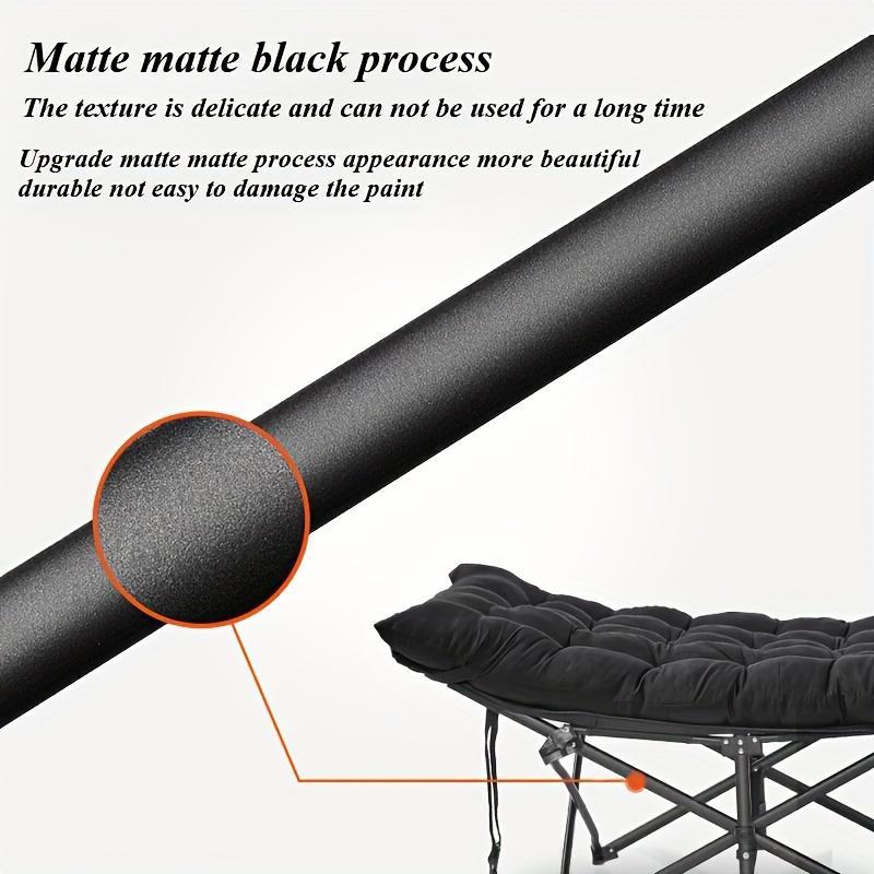 🛏️ Premium Black Heavy Duty Foldable Camp Cot with Storage Bag