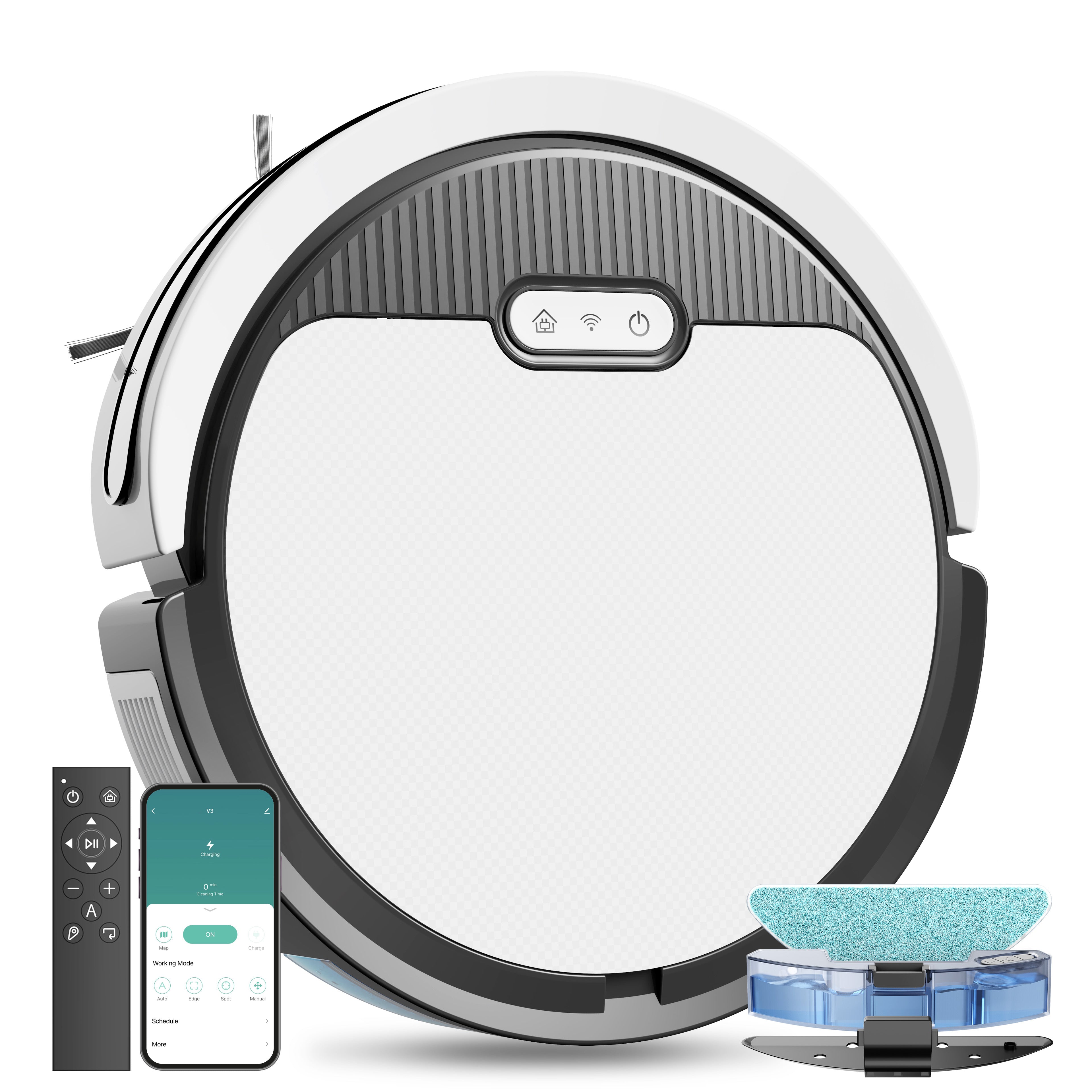 V3 3-in-1 Robot Vacuum and Mop - Nav, App, Voice Control
