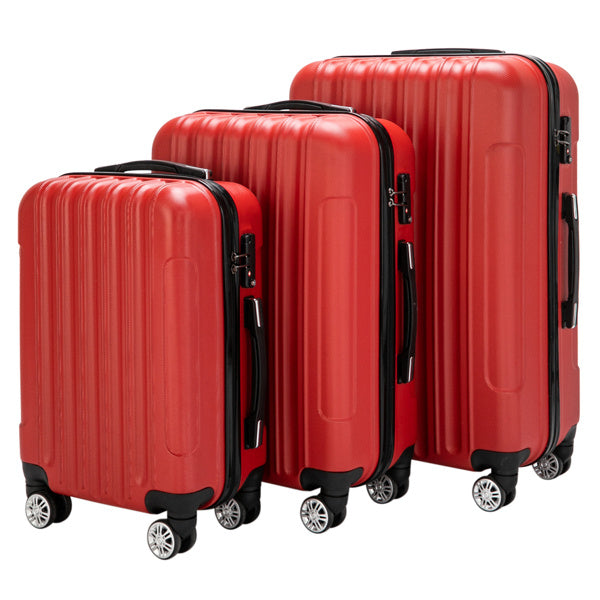 Vertical Pattern 3-in-1 Luggage Set with Universal Wheels