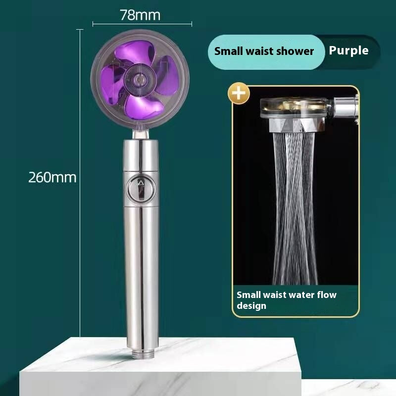 🚿  Propeller Driven Shower Head - High Pressure Handheld Shower Nozzle