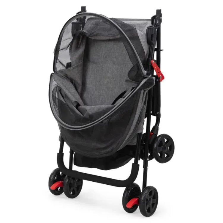 🐾 Compact Pet Stroller for Small Dogs & Cats
