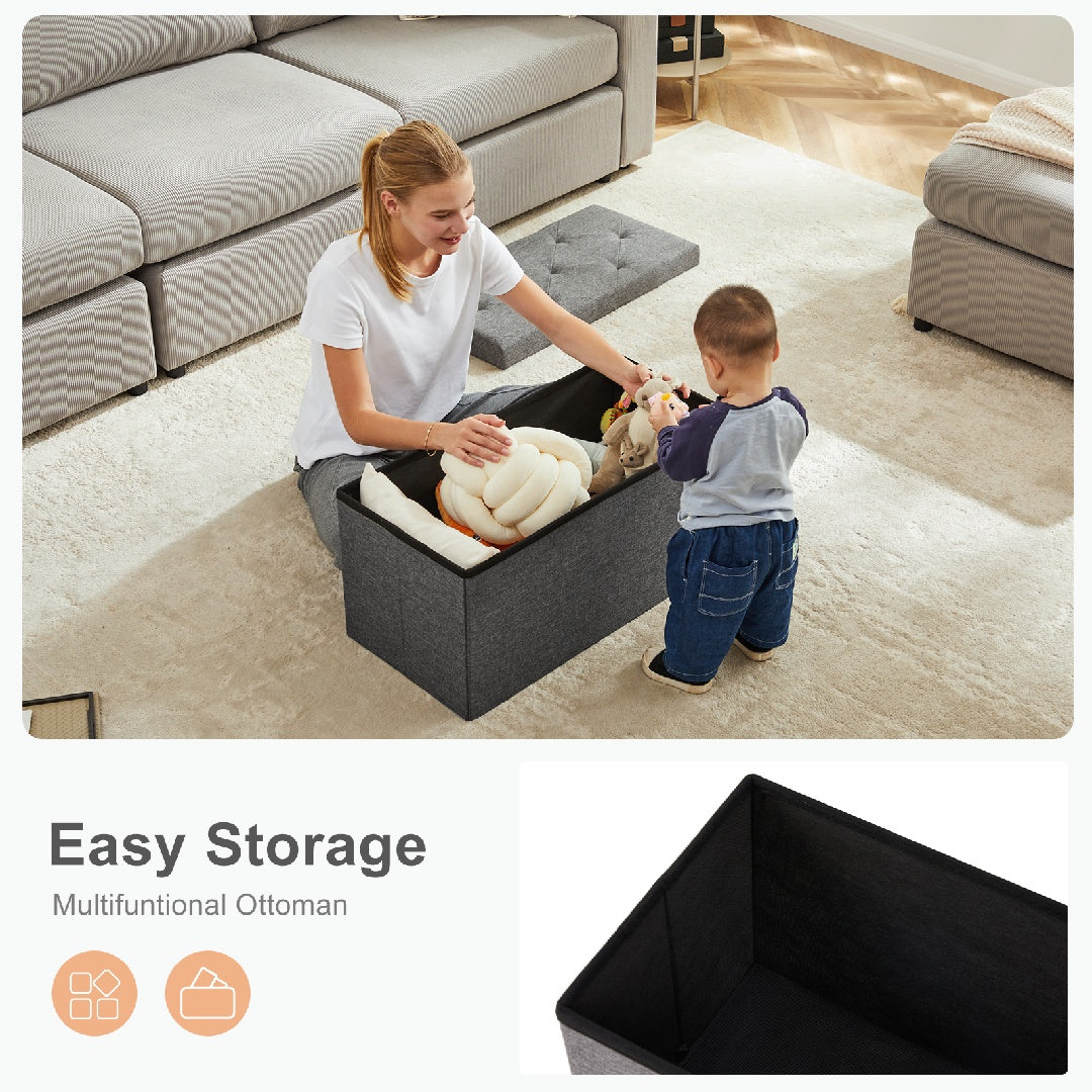 🪑 Storage Ottoman Bench with Thick Padded Seat